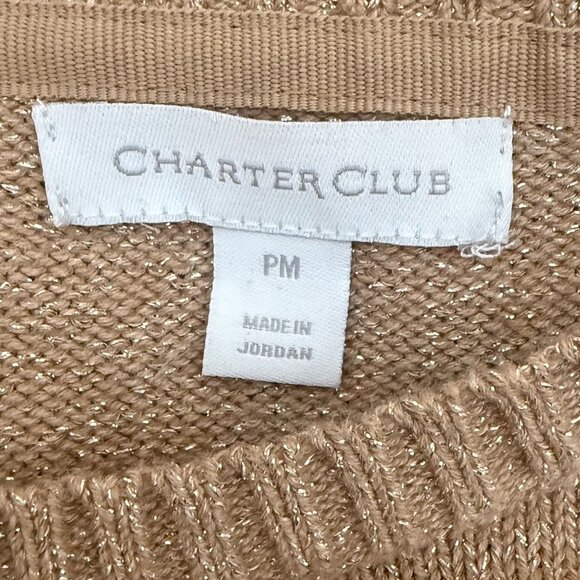 Charter Club Metallic Colorblock Sweater | PM | Black & Gold Holiday Knit - Picture 8 of 9